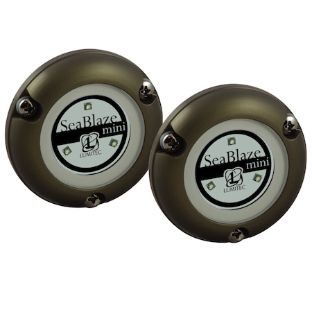 SeaBlaze Mini Underwater Light-Pair-Brushed Finish-White Non-Dimming